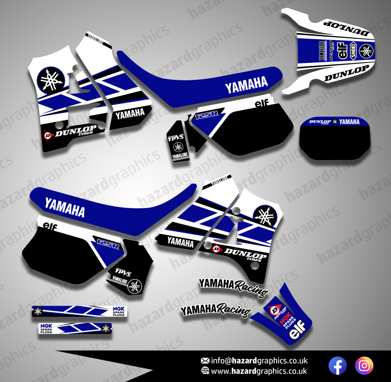 Yamaha DT 125R DTR DT125R Graphics Kit Sticker Decal Set | eBay