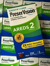 PreserVision AREDS 2 210 Count Mini Softgels Bausch & Lomb Vision Support