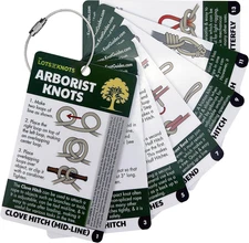 Arborist Knots - Knot Cards for Tree Climbing and Tree Care - 14 Page Waterproof