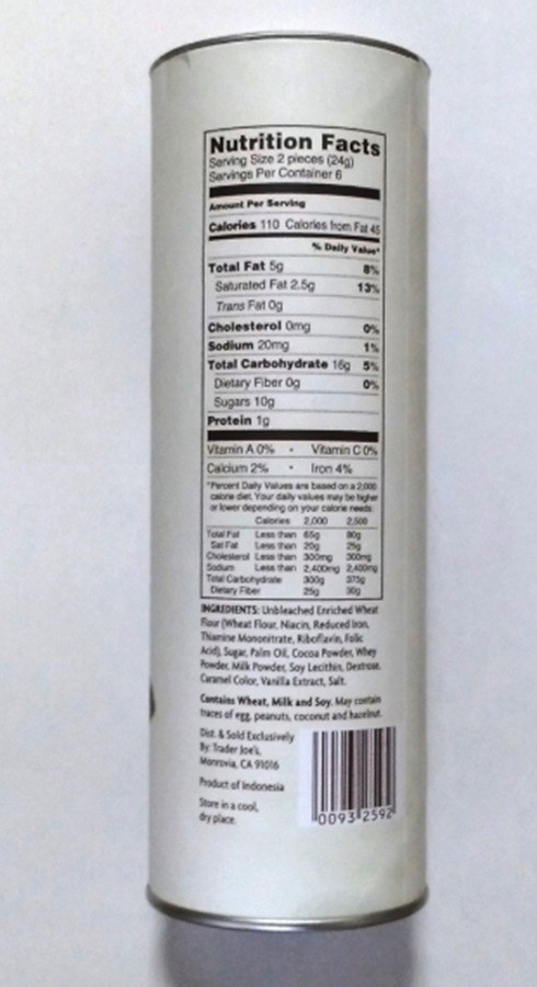 Trader Joe's Cocoa Batons Chocolate Cream Wafers Cookie 5 oz 2 XPack