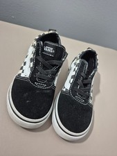 Vans Old Skool Toddler 8.5 Black White Checkerboard Sneakers