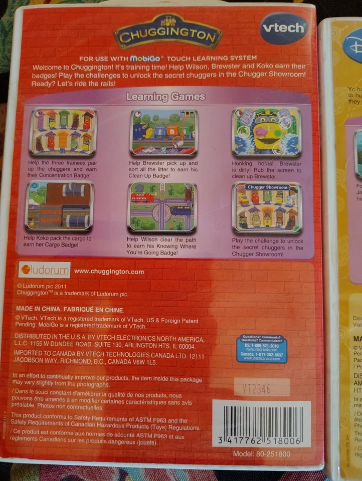 Vtech Mobigo Chuggington and Jake Neverland Pirates 3-5 years Game~3-5, New! - Image 4 of 4