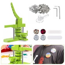 58mm Button Maker Badge Press Machine Circle Cutter 100 Pin Badge Set Kit UK