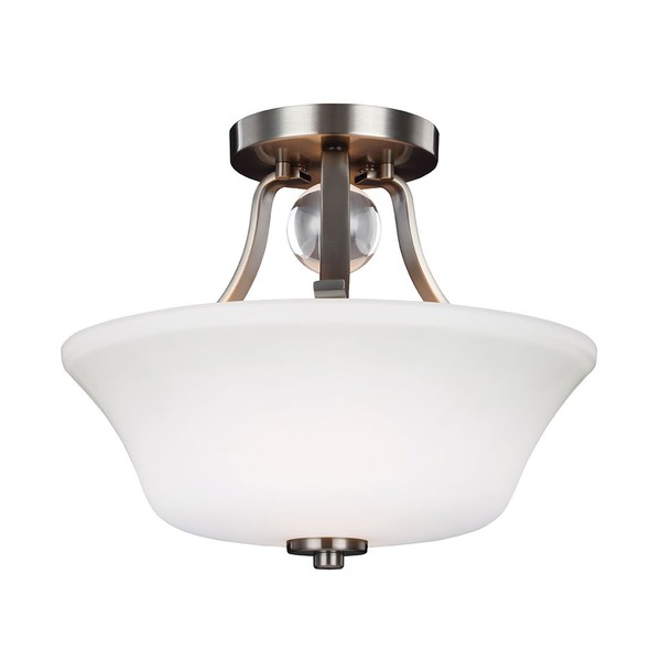 Deckenleuchte Fluida In Nickel Ø35Cm Design Lampe Blendarm Esszimmer Wohnzimmer-image