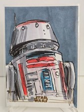 Topps 2025 Star Wars Chrome / Gold Foil Sketch by Veronica Louro / R5-D4