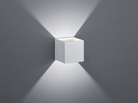 KubusföRmige Led Wandleuchte In Alu GebüRstet 10 X 10 X 10Cm Wandspot WüRfelform