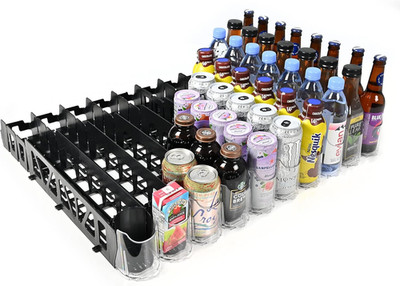 Visi-Fast Spring Push Drink Dispenser, Refrigerator Organizers and Storage for 1