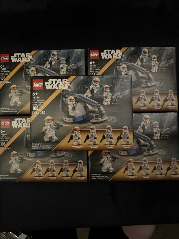 BRAND NEW LEGO Star Wars Lot of 5 AHSOKA Trooper Battle Pack (75359)