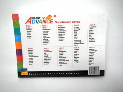 Benchmark Ready To Advance Vocabulary Cards Set of 200