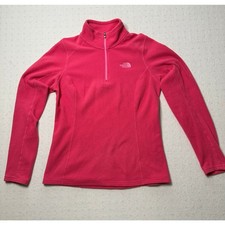 The North Face Pink Quarter Zip Fleece Pullover Women s Small