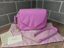Radley London 🐕 Mallow Street Small Flap Over Crossbody Bag Pink Leather New