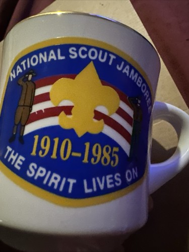 BSA 1985 National Scout Jamboree Goldrand Kaffeebecher 1910-85 The Spirit Lives On - Bild 4 von 4