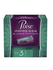 Poise Impressa 8 Count Bladder Supports For Women  Size 3