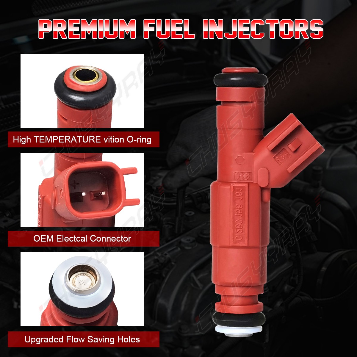 6Pcs Fuel Injectors for 99-04 Jeep Grand Cherokee Wrangler Ram 1500 2500 Mustang thumbnail 4