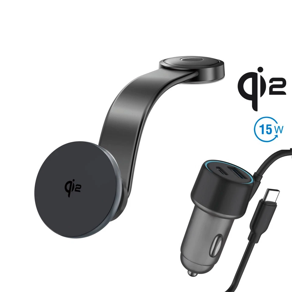 4Smarts 540988 - Qi2 Kfz Ladeset - Wireless Charger Magnetisch 15 Watt "wie neu"