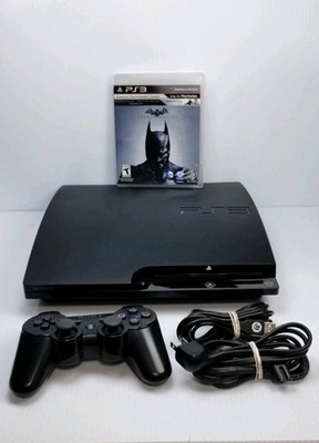 Sony PlayStation 3 Slim Console Bundle - Tested & Works - Controller Batman Game