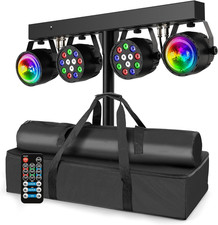 DJ Disco Lights with Stand, Professional LED Party Light Set, DJ Lighting System