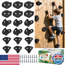 18PCS Climbing Holds for Kids Adults - Rock Wall Kit Indoor/Outdoor Swingset B