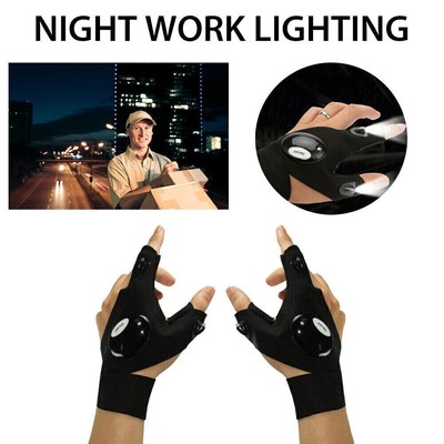 Outdoor Nachtlicht Wasserdichte Angelhandschuhe mit Taschenlampe Werkzeuge DE