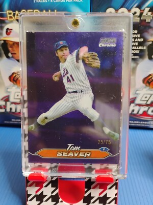 2024 Topps Stadium Club - Chrome Purple Refractor #156 Tom Seaver /75