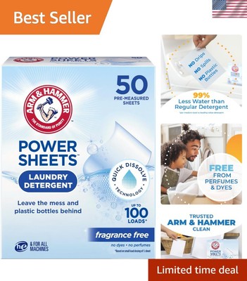 Dermatologist-Tested Fragrance-Free Laundry Sheets, 50ct - Eco-Conscious Clean
