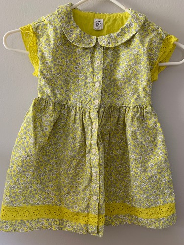 ROBE D'ÉTÉ BÉBÉ GAP IMPRIMÉ FLORAL ŒILLET GARNI ENTIÈREMENT DOUBLÉ TAILLE 3 ANS - Photo 1/3