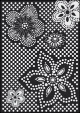 4x6 Milliken Eyelet Black Modern Floral Polka Dots Area Rug - Approx 3'10"x5'4"