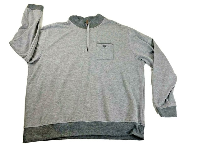 Mens Pebble Beach Performance Long Sleeve Gray 1/4 Zip Pullover Size XXL | eBay