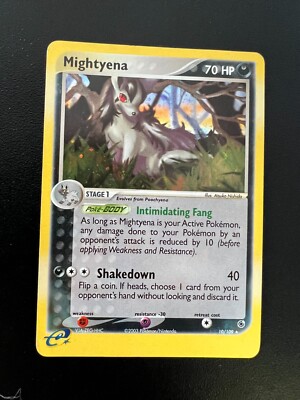 Pokemon Mightyena Holo ex Rubin & Saphir 10/109 leichtes Spiel