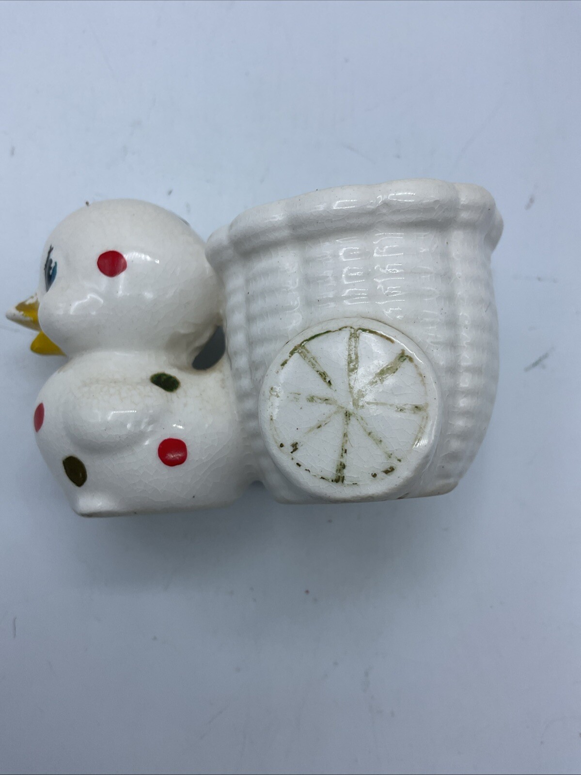 VINTAGE LUSTRE GLAZE PORCELAIN CHINA EASTER DUCK EGG CUP JAPAN KITSCH