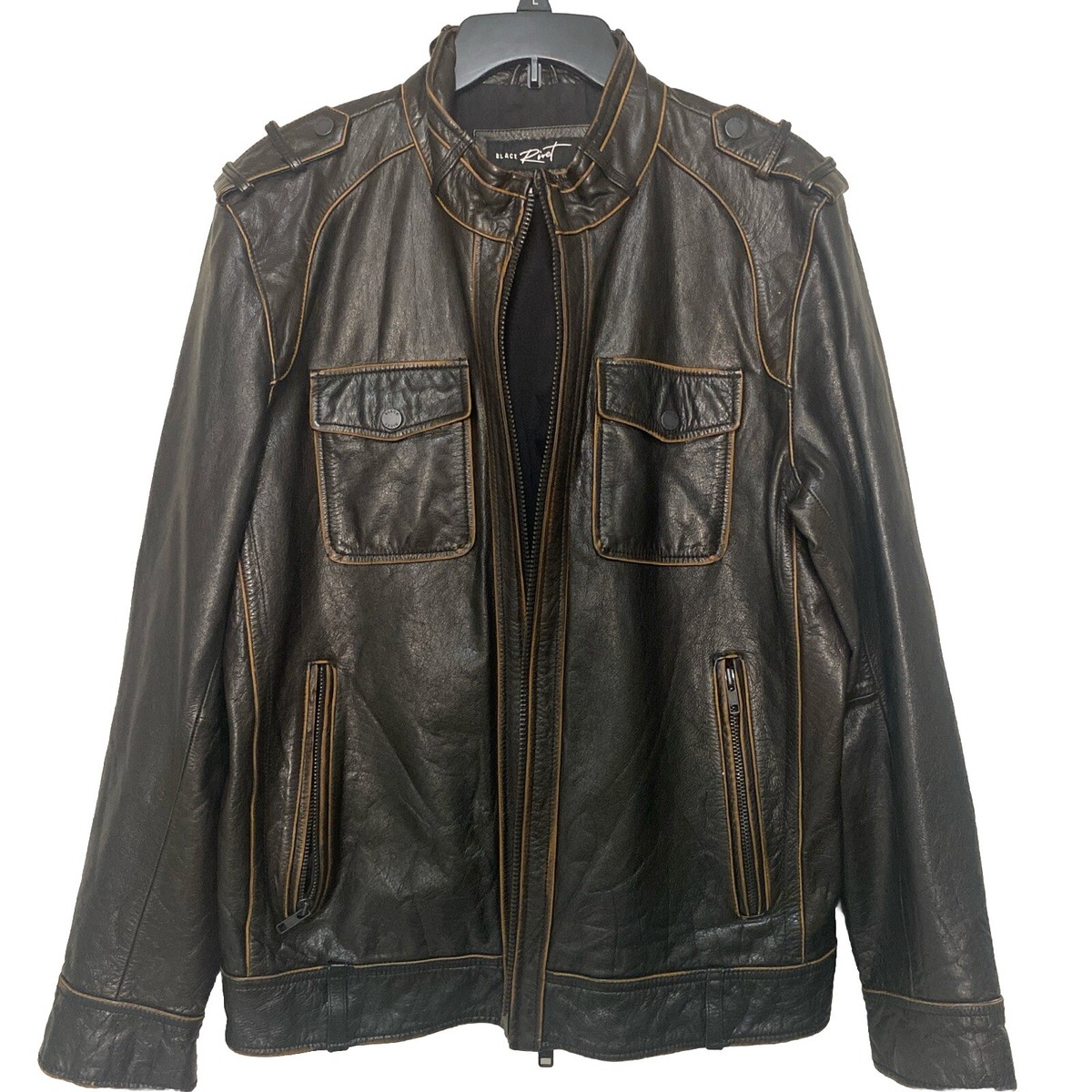 SETUP-EXE★韓国★人気★RIVET BIKER JACKET / BLACK Men's Black Rivet Spiked Studs Punk Style Brando Biker Rock