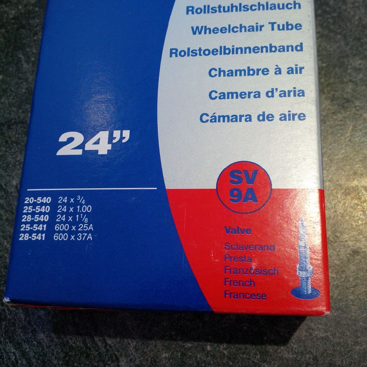 Schwalbe 24"" x 1.00 Inner Tube presta valve SV9A