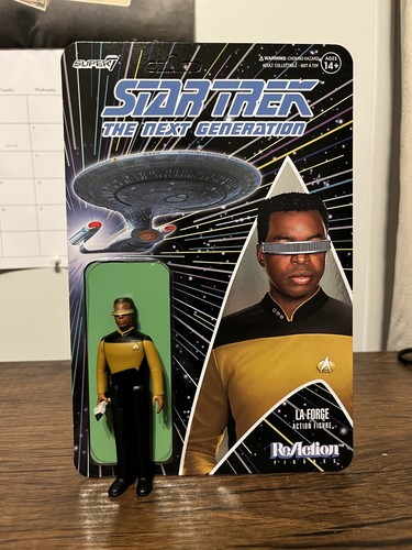 La Forge Star Trek Next Generation Super 7 Reaction 3.75 Action Figure 2021