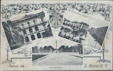 bo803 cartolina saluti da  s.maria capua vetere 1928 provincia di caserta
