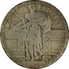 1917 P Type 1 Standing Liberty Quarter F Fine Light Old Cleaning Good Eye Appeal