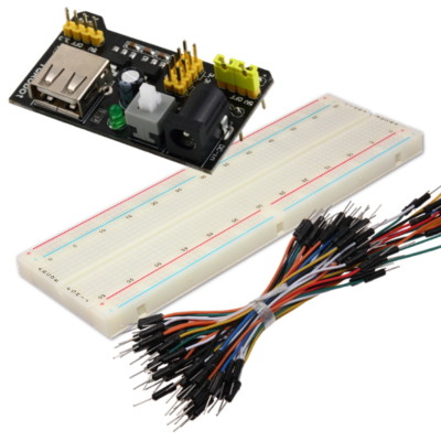 Netzteil-Adapter MB102 + 830 Kontakte Breadboard Steckboard + 75Stk Steckbrücken