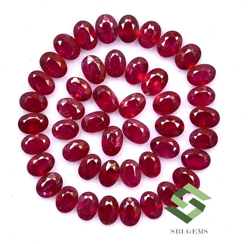3.50x2.50 mm Natural Ruby Oval Cut Lot 25 Pcs 3.46 CTS Mozambique Loose Gemstone - Picture 2 of 6