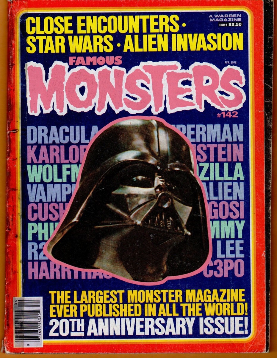 Famous Monsters マガジン 142 STARWARS Famous Monsters Magazine-Darth Vader-Star Wars On Cover(20th