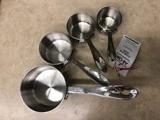 All Clad Stainless Steel Measuring Cups Set STANDARD SIZE - 4 Pieces - NWT