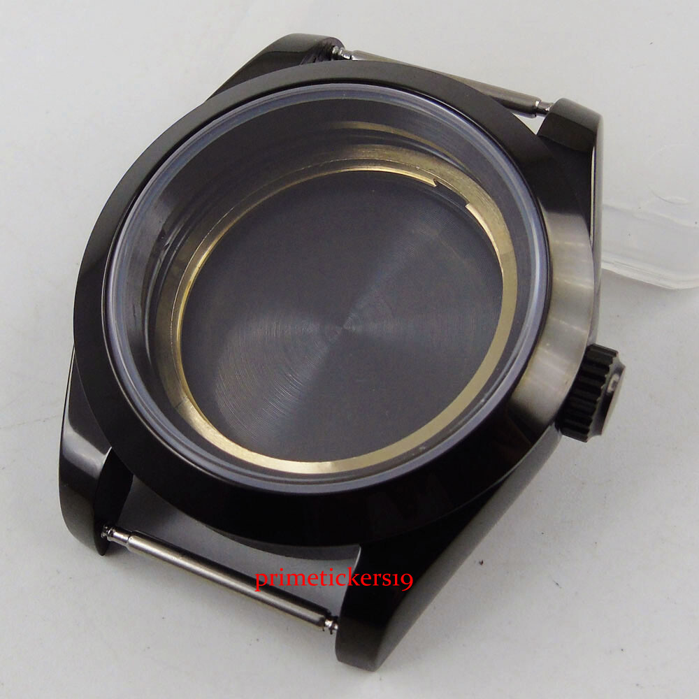 39mm PVD Coated Watch Case Sapphire Crystal Fit for MIYOTA 82