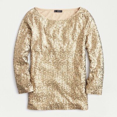 khaki sequin top