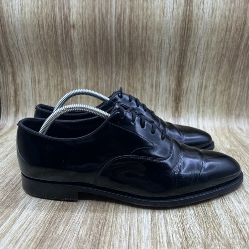 Black Patent Leather Tuxedo Shoes Size 