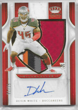 DEVIN WHITE 2019 PANINI CROWN ROYALE SILHOUETTE RPA ROOKIE RC SP /25 BUCCANEERS
