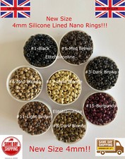 Silicone Lined Nano Rings/Beads,(4mm)New Size On Market, 22 Million Rings Sold!