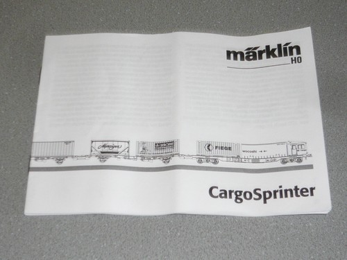 Märklin CargoSprinter - Bedienungsanleitung - (055-543) - sehr gut erhalten