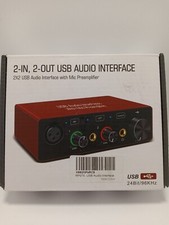 USB Audio Interface w/Mic Preamplifier 2 in 2 out USB Audio Interface