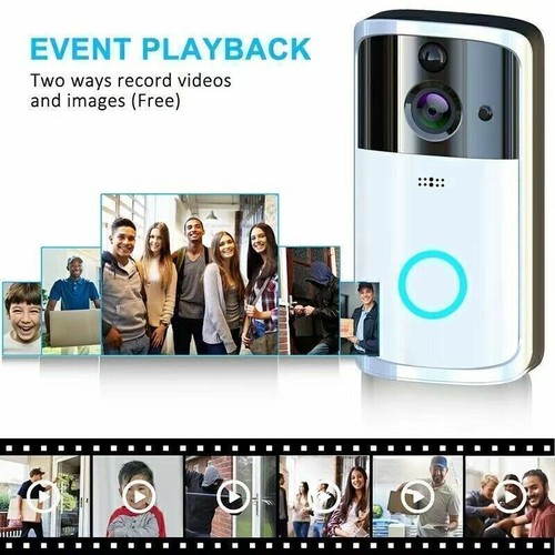 Wireless WiFi Video Doorbell Smart Phone Camera Door Bell Intercom Security Home - Picture 9 of 29