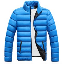 Mens Winter Warm Quilted Padded Coat Bubble Puffer Jacket Light Outwear Tops