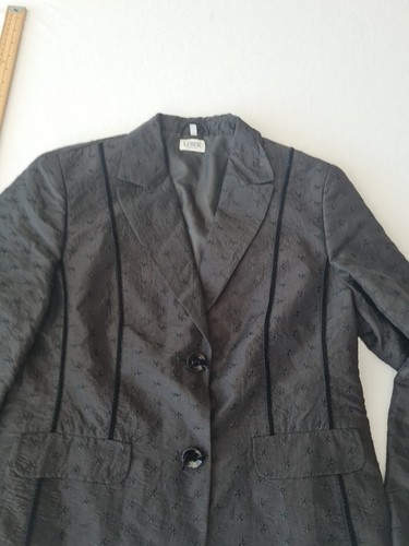 Ladies Jacket Lebek Collection Size 16 Black Mock Pockets 28805 - Picture 4 of 14