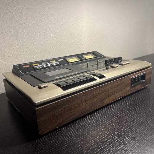 Vintage - Sharp RT-3500U - Cassettiera laterale in legno - Caricamento dall'alto - Funzionante! - Foto 2 di 8